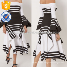 New Fashion White And Black Scarf Stripe Summer Mini Daily Skirt DEM/DOM Manufacture Wholesale Fashion Women Apparel (TA5015S)